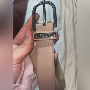 Steve Madden Beige Leather Belt